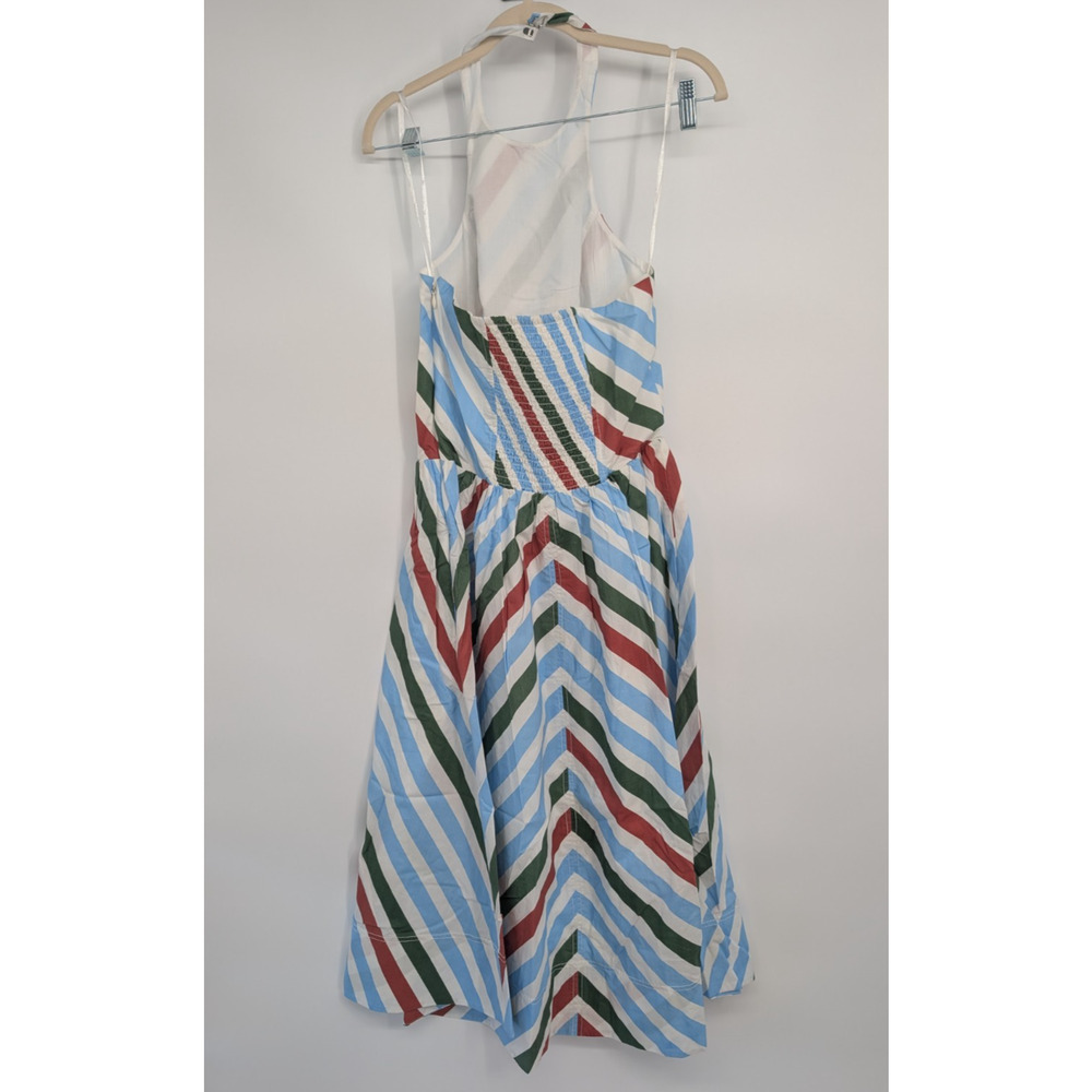NWT Anthropologie Maeve Halter Striped Midi Sundress Size S Open Back #8F463 - Picture 6 of 12